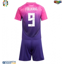 Otroški Nogometni dresi Nemčija Niclas Fullkrug #9 Gostujoči EP 2024 Kratek Rokav (+ Kratke hlače)